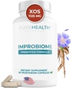 PUREHEALTH RECHERCHE Improbiome Supplément de fibre prébiotique - Soutien naturel pour les prébiotiques sains de Gut - Suppléments nutritionnels digestifs - Capsules de pectine de pomme - 90ct