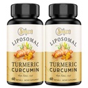 Supplément curcumine liposomale curcuma - 2000mg, 95% extrait curcuminoïde avec piperine - 60 Softgels (2 bouteille)