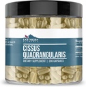 Éléments terriens Cissus Quadrangularis 200 Capsules, pures et non diluées, sans additifs