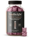 Gummies de croissance TruHeight (Grape) Supplément naturel de croissance et de développement pour les enfants et les adolescents - Vitamine D, K, Calcium et Ashwagandha - Vitamines de force osseuse D3 K2 - Vitamine piquante pour les enfants - 5 ans et plus