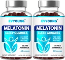 EVYOUNG Melatonin Gummies,Sleep Support for Adults,1000 mcg Melatonin 120 Gummies jusqu'à un approvisionnement de 60 jours, Supplément pour dormir