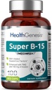 Super B-15 100 Vcaps - Niacine Calcium Choline Inositol DMG TMG - Soutient des niveaux d'énergie d'oxygène sains