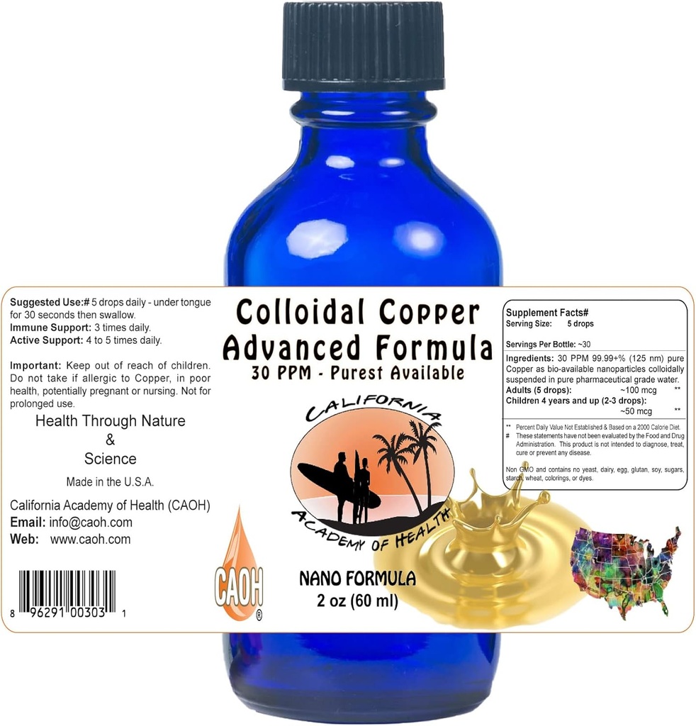 Cuivre colloïdal 2 oz de CAOH