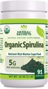 Herbal Secrets Poudre de Spiruline Bio 16 Oz-Oz Non-GMO-Oz Sans gluten Fabriqué aux États-Unis