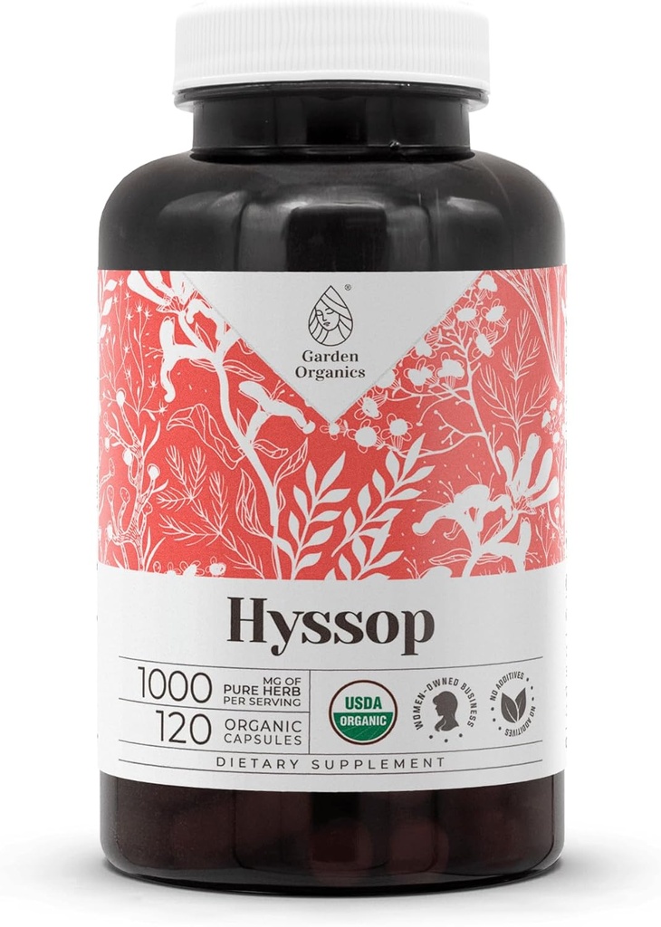 Hyssop 120 Capsules (Hyssopus officinalis) Herbe séchée (120 Capsules)
