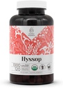 Hyssop 120 Capsules | High-Potency Capsules, Herbal Dietary Supplements | Made with Vegetable Capsules and USDA Organic Hyssop (Hyssopus officinalis) Dried Herb (120 Capsules)