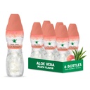 Jus d'aloès vera (arôme de pêche) avec une plus grande pulpe d'aloès pur et chunky (6 paquets) Jus à base de plantes excellent pour l'hydratation et contient une grande pulpe d'aloès. Il est sain pour les adultes et les enfants