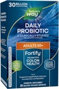 Nature's Way Fortify 50+ Probiotique quotidien pour les hommes et les femmes, 30 milliards de cultures vivantes, Colon, Digestive, et Immuni Health Support* Supplément, 30 capsules