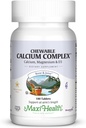Maxi Health Chocable Calcium Complex – Vanilla Flavor Vitamine D3 et Magnésium Chewables pour aider à soutenir les os – supplément de magnésium et de calcium Kosher pour les femmes et les hommes (180 comte)