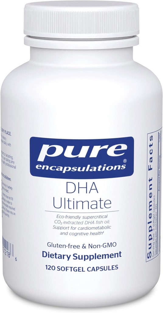 Encapsulations pures DHA Ultimate de 120 capsules de softgel