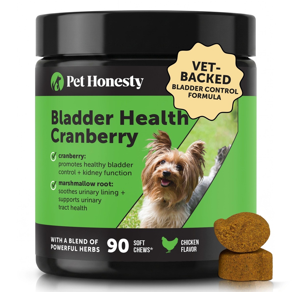 Supplément de canneberge pour chiens pour la santé - Soutien du rein pour chiens, canneberge et mandrin pour chien santé urinaire, urine pour chien et soutien du vérin (Chicken)