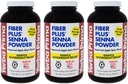 Yerba Prima Fiber Plus Senna Powder, 12 once (paquet de 3) - pour une utilisation à court terme pour rétablir la régularité, l'amélioration de l'arôme d'épice de pomme, Stevia sucrée, fournit un soulagement doux nuitée, non-OGM