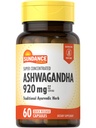 Sundance Ashwagandha 920mg.60 Capsules Super Concentré.