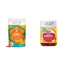 Hello Hello Happy Gummy Worms, Soutien de l'équilibre de l'humeur, Vitamine D, Safran, Supplément à croquer pour adultes et énergie quotidienne supplémentaire Gummy, Sans caféine, 1000mcg Vitamine B12, CoQ10, Goji Berry