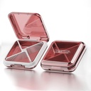 DUBSTAR Daily Pill Organizer,4 Compartiments Portable Travel Small Pill Case, Pill Box for Purse Pocket to Hold Vitamines, huile de foie de morue, suppléments et médicaments (rouge)