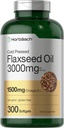 Horbäach L'huile de lin Softgel Capsules 3000mg.300 Count.