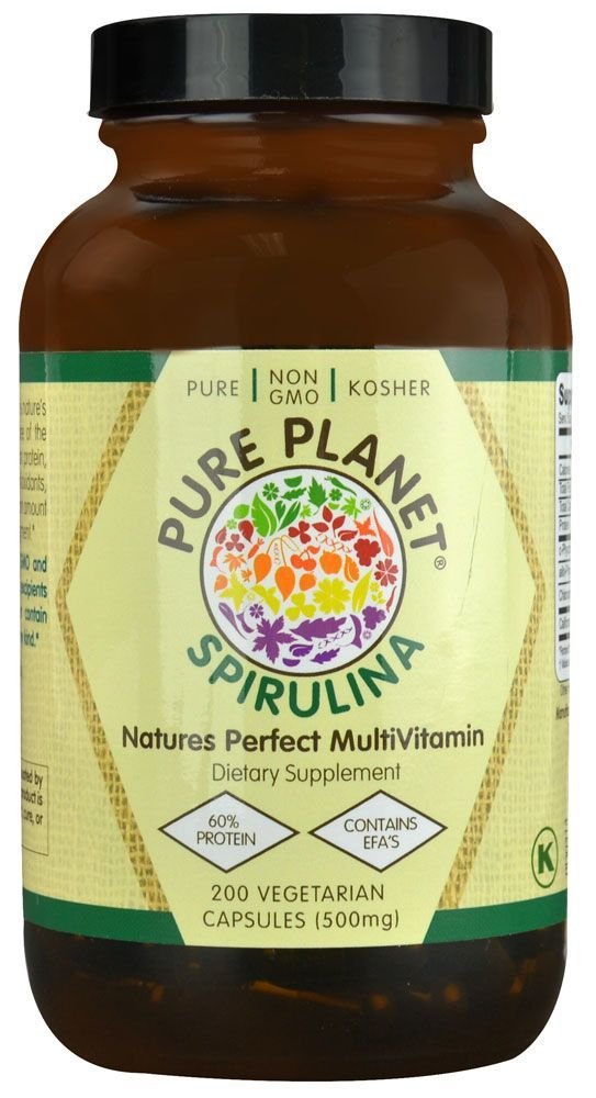 Pure Planet 100% Pure Spiruline, 200 CT