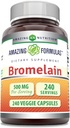 Formules étonnantes Bromelain 500mg 2400 GDU, Capsules de Véggie