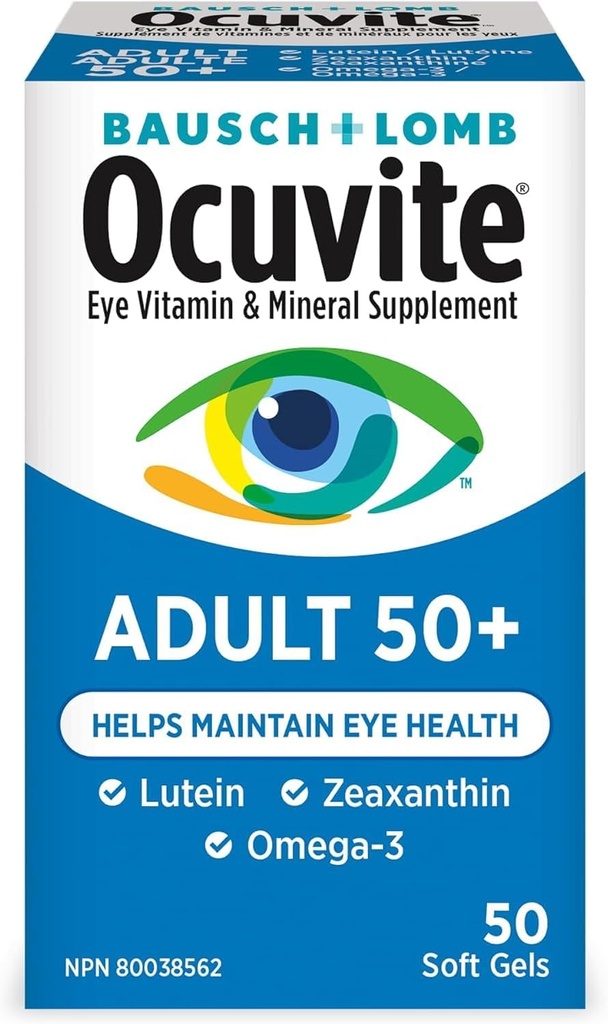 Bausch & Lomb Ocuvite Adulte 50+ Vitamine oculaire et supplément minéral