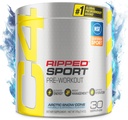 C4 Ripped Sport Pré entraînement Poudre Arctic Snow Cone - NSF certifié pour le sport + sucre gratuit Préentraînement Supplément énergie pour les hommes et les femmes - 135mg caféine + perte de poids - 30 portions