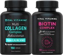 Vitamines vitales Pilules multicollagènes + Pilules complexes de biotine