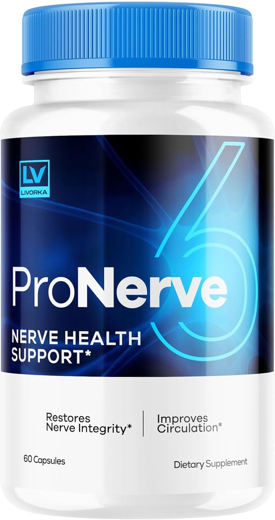 LIVORKA Pronerve 6, Nerve Health Support Formule avancée - 60 capsules pour 1 mois