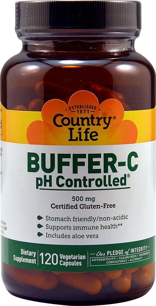 Vitamines tampon C,PH CNTRLD,500 MG, 120 VCAP