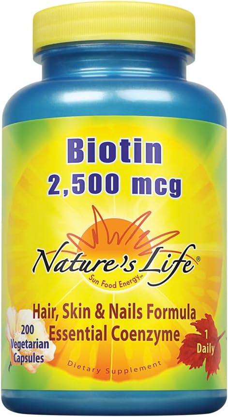 Nature's Life Biotin 2500mcg (en anglais seulement) Cheveux sains, peau, ongles et soutien au métabolisme (en anglais seulement)
