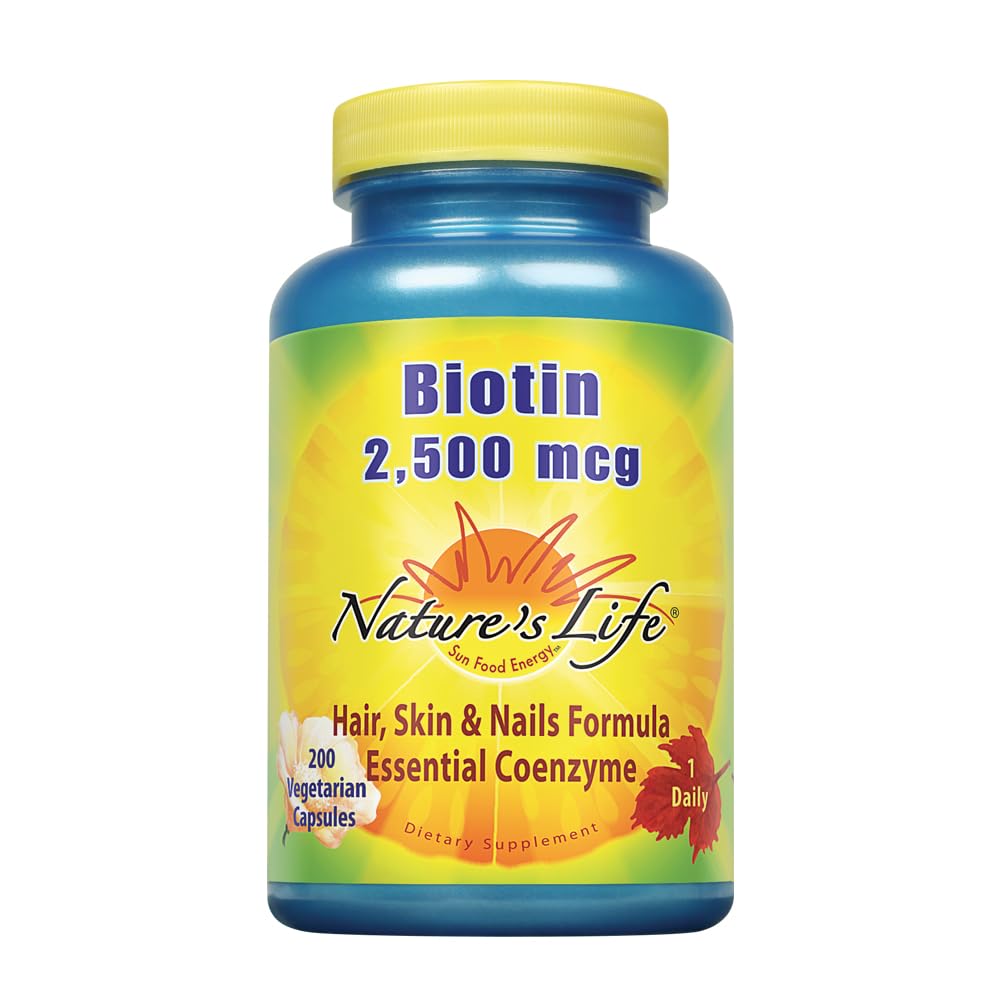 Nature's Life Biotin 2500mcg (en anglais seulement) Cheveux sains, peau, ongles et soutien au métabolisme (en anglais seulement)