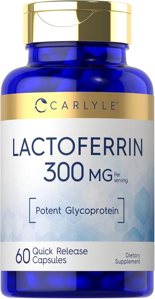 Carlyle Lactoferrine Supplément: 300 mg 60 Capsules: Potent Glycoprotéine: