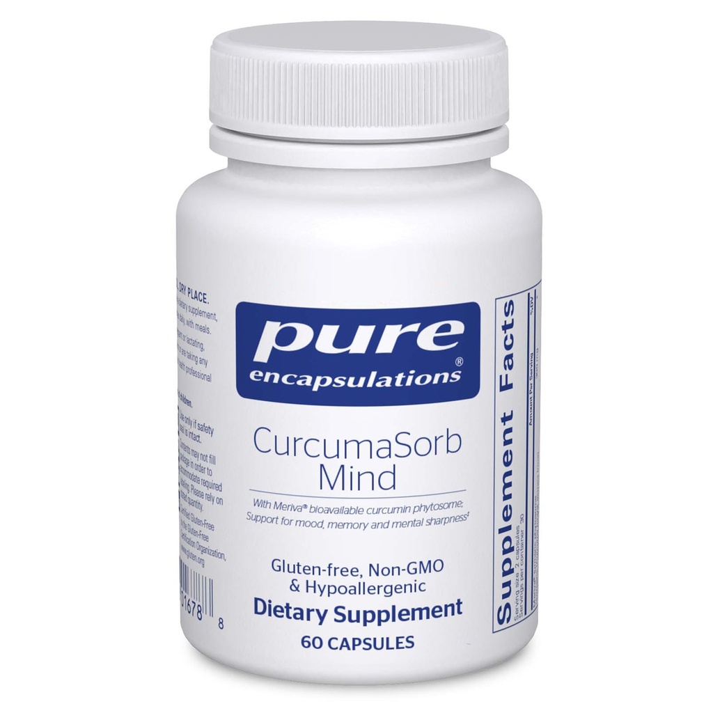 Encapsulations pures CurcumaSorb Mind (Mind) Supplément pour soutenir la mémoire, la netteté et la fonction cognitive*