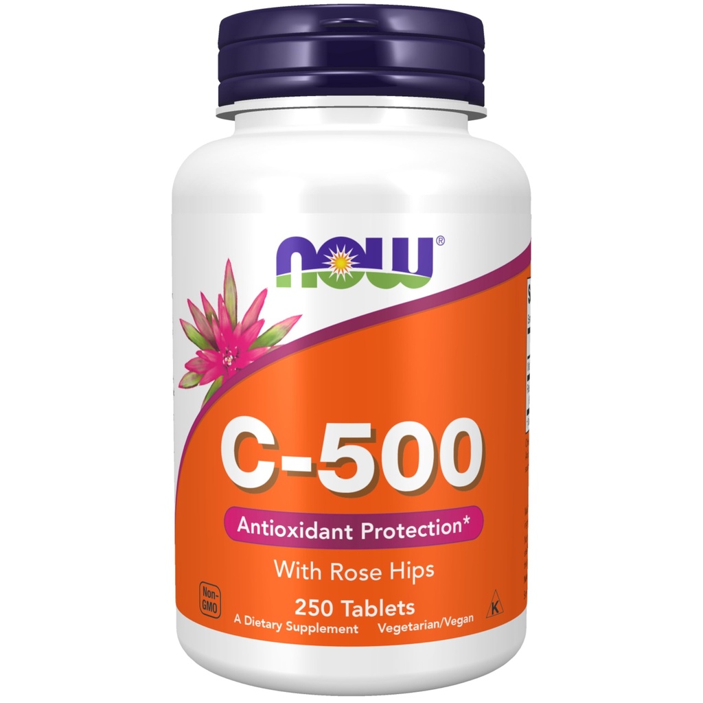 Suppléments, vitamine C-500 avec hanches roses, protection antioxydante*, 250 comprimés