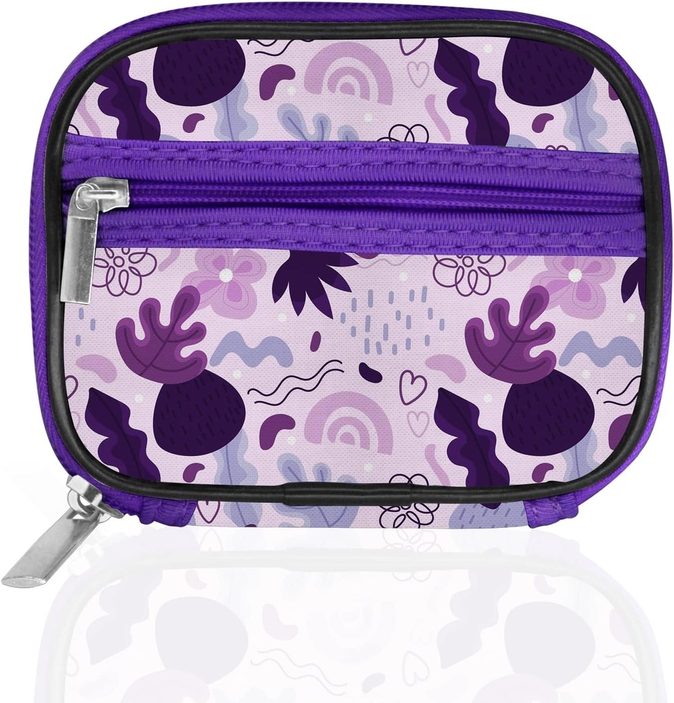 Serfeymi Weekly Pill Organizer Pill Case for Purse with Amovible 7 Day Pill Box, Modeable Travel Medicine Organizer Pill Container for Medicine, Vitamine - Purple 02