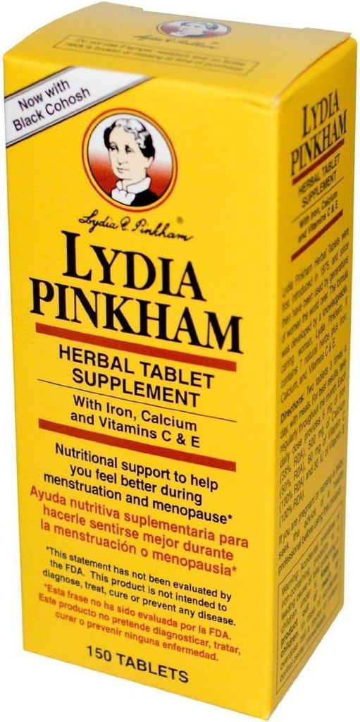 Lydia Pinkham Herbal Tablet Supplement 150 Tablets (Pack of 3)