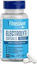 Capsules d'électrolyte de Vitassium, électrolytes pour la gestion de POTS et des régimes à haute teneur en sodium (500mg de sodium - 100mg de potassium), non aromatisé, 100 pilules de sel (taille 0)
