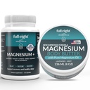 Ultimate Magnesium Sleep Bundle - Glycinate de magnésium 500 Mg Beurre corporel élémentaire et chlorure de magnésium