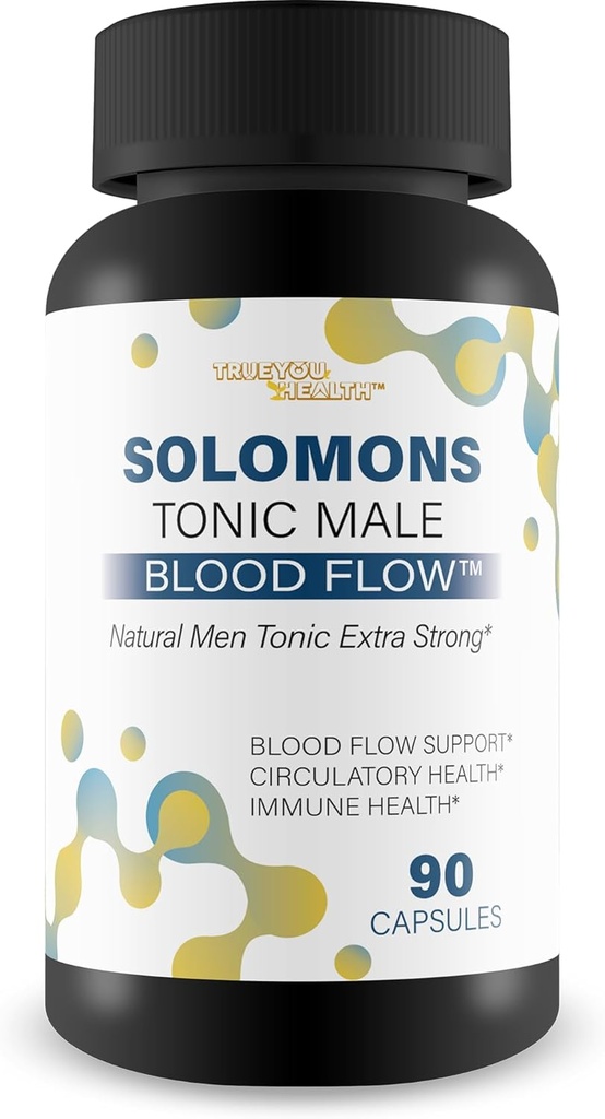 Solomons Tonic - Notre meilleur supplément de flux sanguin masculin - Bon soutien de flux sanguin - Capsules de flux sanguin masculin - Pilules de flux sanguin maximal - Suppléments de circulation sanguine pour les hommes - Pilules de circulation sanguine masculine