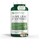 Nature's Push Super Potent Olive Leaf 8:1 Extrait 20% Oleuropein 750mg Capsule Système immunitaire, peau, et soutien de santé cardiaque Vegan Non-GMO USA cGMP Antioxydants sans gluten 60 Capsules 2 mois d'approvisionnement