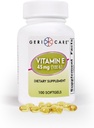 GeriCare Capsules de vitamine E à haute puissance – 100 UI pour le soutien de la peau et de l'immunité, 45mg