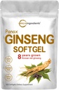 Micro Ingrédients Supplément Ginseng Panax Rouge 6 000mg par portion, 300 Softgels , Extrait de racine Ginseng Coréen à haute puissance avec Ginsenosides actifs , soutient l'énergie et la santé immunitaire , non-OGM