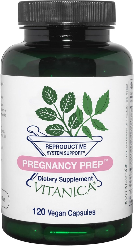 Vitanica Grossesse Prep, Soutien du système de reproduction, Vegan, 120 Capsules