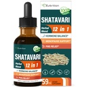 Shatavari (Shitabari) Drops for Women Support Menopause Relief, Herbal Supplement for PMS Support, 12-in-1 Formula with Wild Yam, Vitex Berry Extract. 2oz