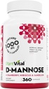Capsules de mannose D Plantvital avec canneberge - D-mannose Capsules de 1000mg - Haute puissance pour le soutien de la vésicule, du rein et du trac urinaire. Poudre de canneberge avec Hibiscus et Dandelion. 6 mois