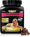 Soft Chews Vitamines et suppléments pour chien - Multivitamine pour chien - Huile de chanvre Glucosamine Chondroïtine Hip et soutien articulaire Santé, peau et manteau, Digestion et crème Booster, Coeur, Probiotiques