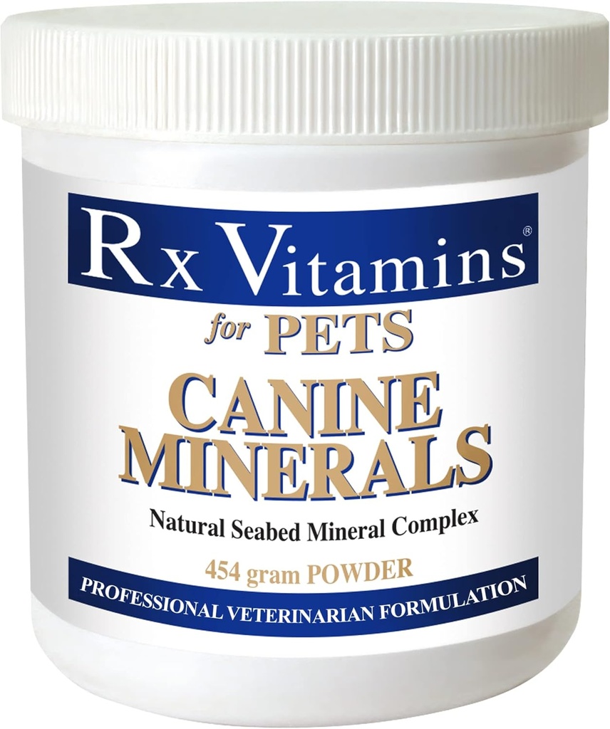 Rx Vitamines Canine Minéraux - Supplément Calcium Chien Plus Magnésium et Potassium - Poudre minérale pour chiens - Supplément minéral pour chiens 16 oz