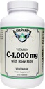 C-1000mg (acide ascorbique) avec 50 mg de HIPS Rose - Sans gluten de maïs de soja (250 comprimés)