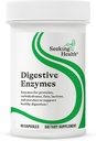 Recherche d'enzymes digestives pour la santé- Enzymes pour les protéines, les glucides, les graisses, la lactose et les amidons pour soutenir la digestion saine- 60 Capsules