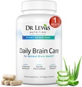 Suppléments Cerveau pour mémoire et focus – Dr Lewis Capsules de soins quotidiens du cerveau avec Aloe Vera – Supplément Nootropique et Énergie à base végétale pour le brouillard cérébral, la clarté mentale et le soutien immunitaire – 90 Capsules