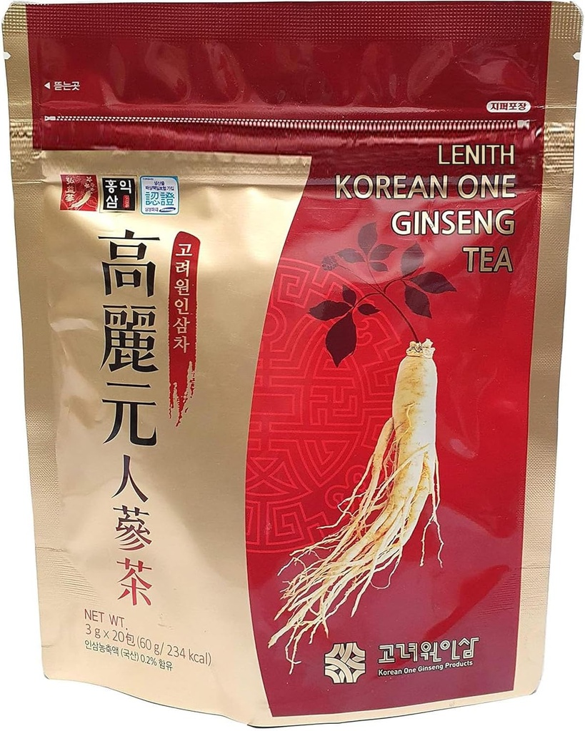 LENITH 100% Original Coréen Un Panax Ginseng Thé 20T Racines Extrait Granules 60g (3g X 20T)