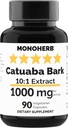MONOHERB Catuaba Bark Extract 1000 mg - 90 capsules végétariennes